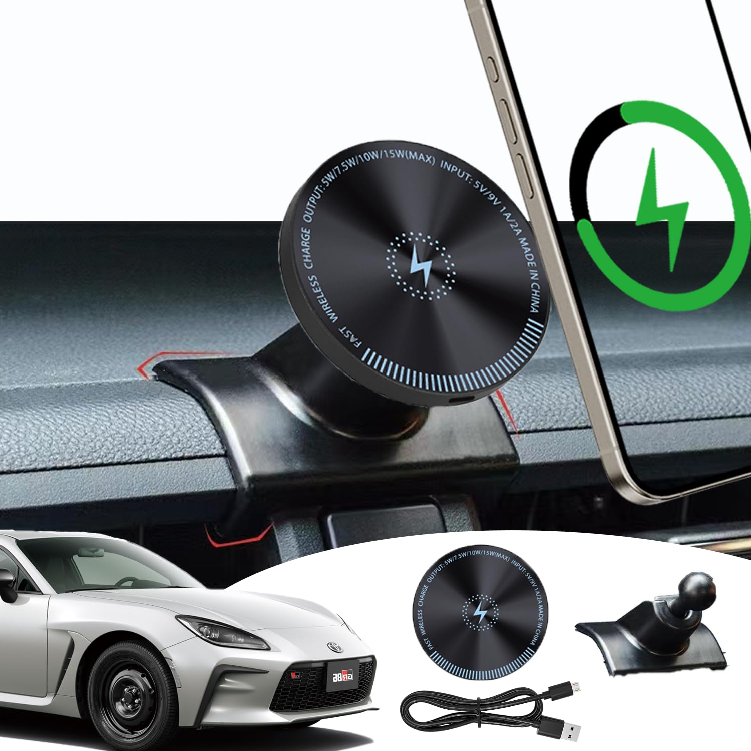 Amazon.co.jp: 【ワイヤレス充電】wincar トヨタ gr86 スマホホルダー